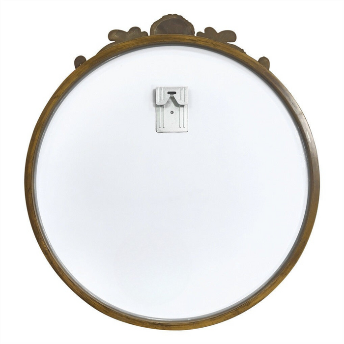Lindsay Ornate Gold Round Wall Mirror