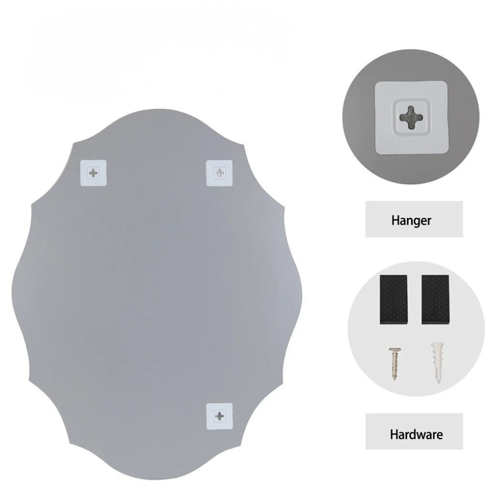 Emma Scalloped Frameless Beveled Wall Mirror