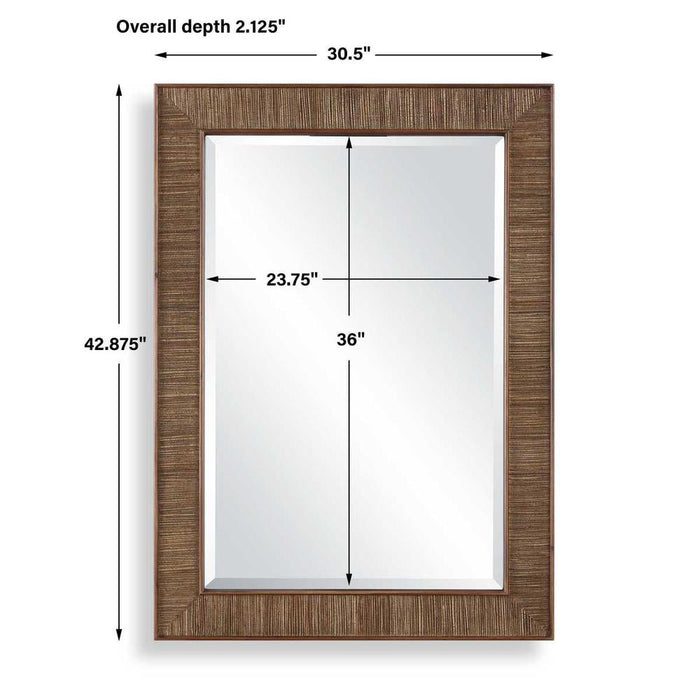 Uttermost Aldous Walnut and Jute Wall Mirror