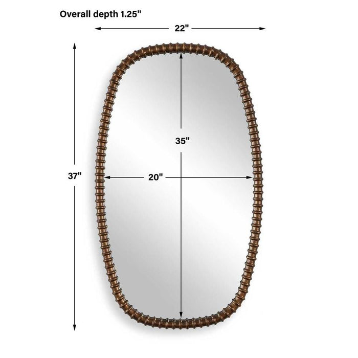 Uttermost Apphia Bronze Ribbed Wall Mirror