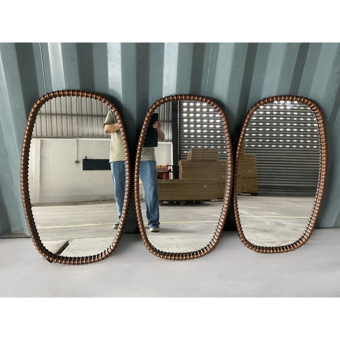 Uttermost Apphia Bronze Ribbed Wall Mirror