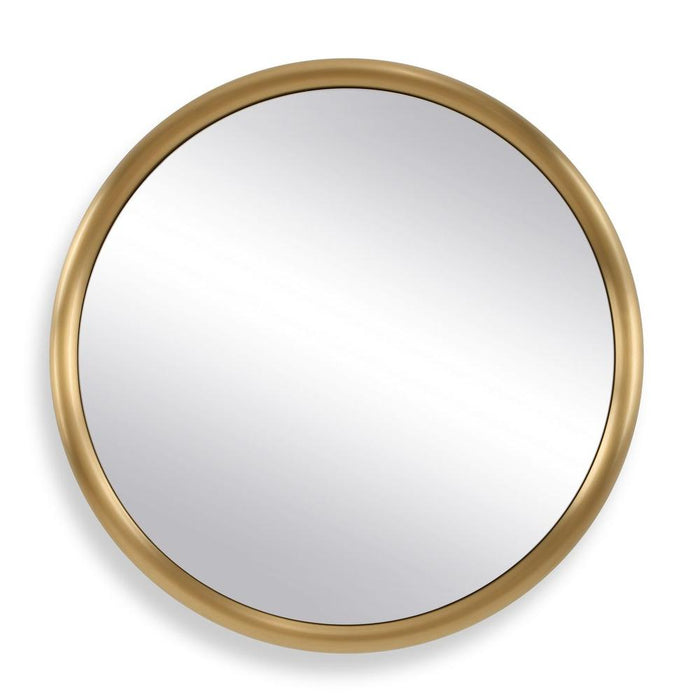 Uttermost Atkinson Antique Brass Round Mirror