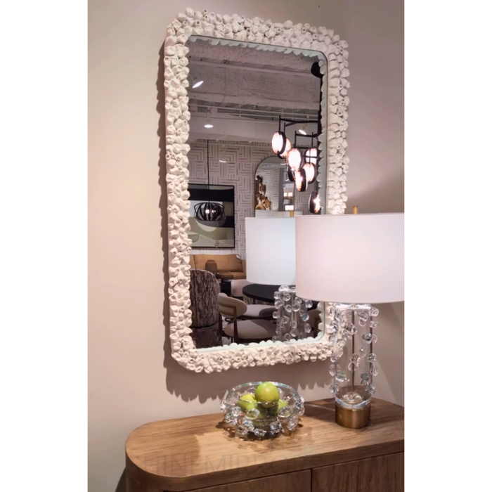 Uttermost Barnacle White Coastal Wall Mirror