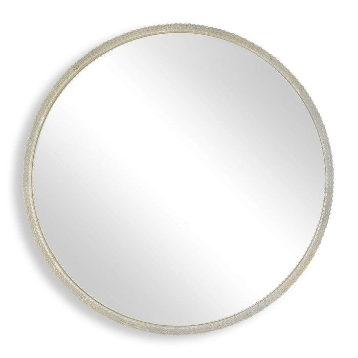 Uttermost Break The Ice White Round Mirror