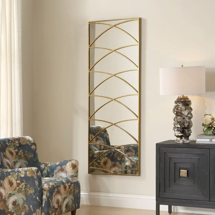 Uttermost Crossed Up Antique Gold Mirror