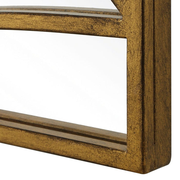 Uttermost Crossed Up Antique Gold Mirror