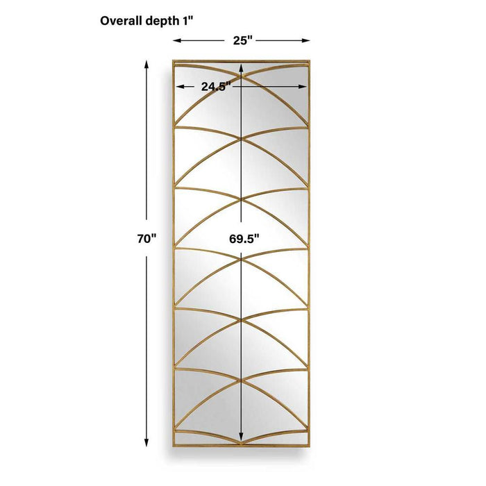 Uttermost Crossed Up Antique Gold Mirror