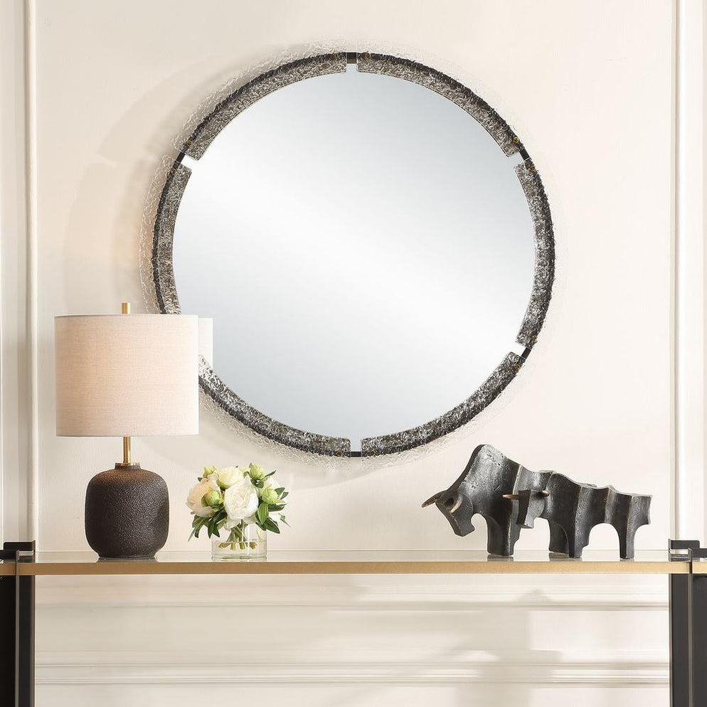 Uttermost Crystalline Round Wall Mirror — SHINE MIRRORS AUSTRALIA