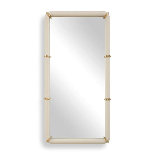 Uttermost Cyprus White Brass Mirror