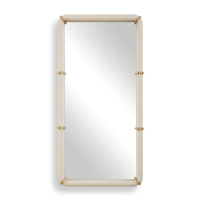 Uttermost Cyprus White Brass Mirror