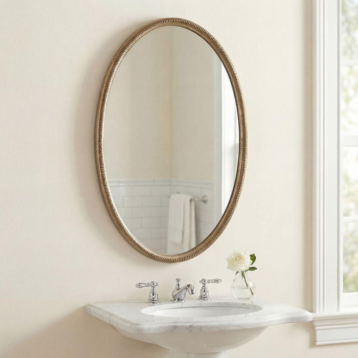 Uttermost Ellis Antique Brass Oval Mirror