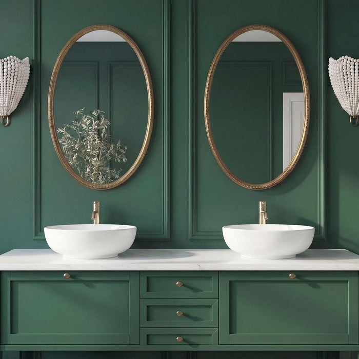 Uttermost Ellis Antique Brass Oval Mirror
