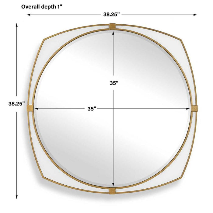 Uttermost Estella Antique Gold Round Wall Mirror