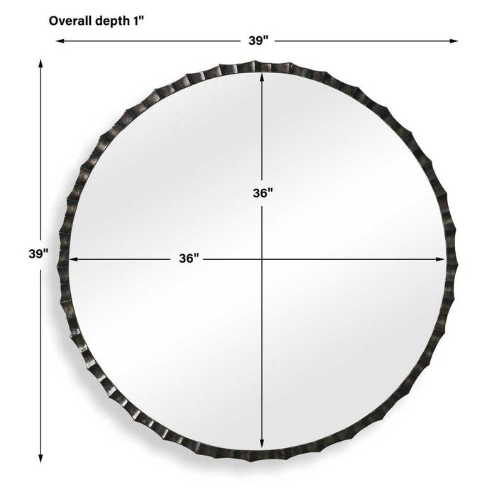 Uttermost Grander Black Round Wall Mirror