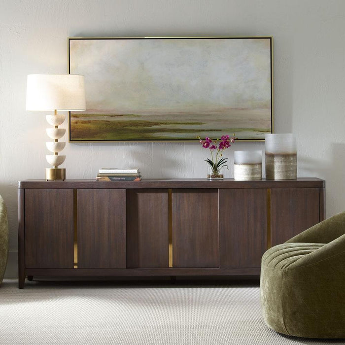 Uttermost Hazy Lake Framed Canvas