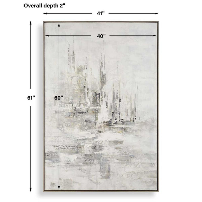 Uttermost Hours in Silence Hand Painted Canvas