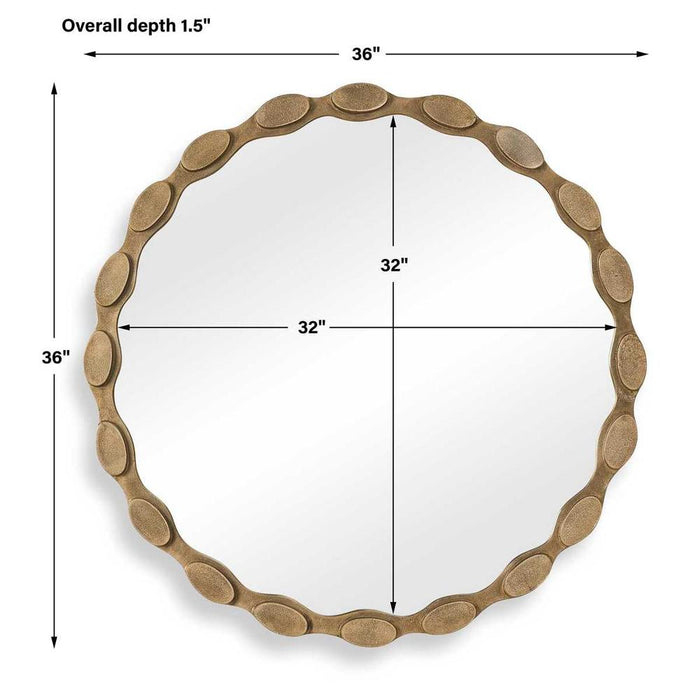Uttermost Marietta Brass Round Wall Mirror