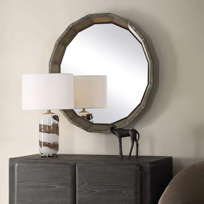 Uttermost Neve Bronze Round Mirror