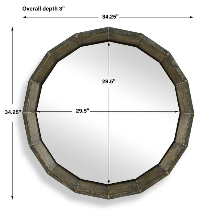 Uttermost Neve Dark Bronze Round Mirror