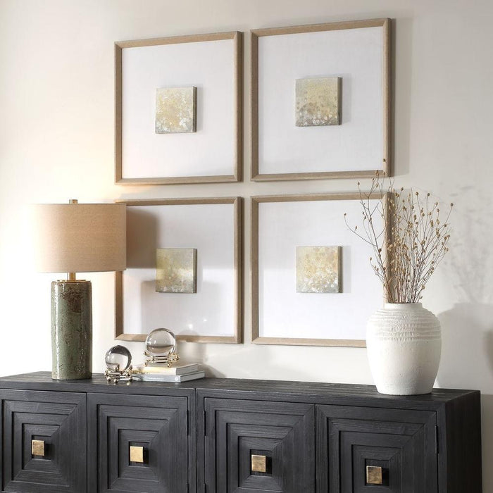 Uttermost Now & Then Hand Painted Canvases - Set of 4