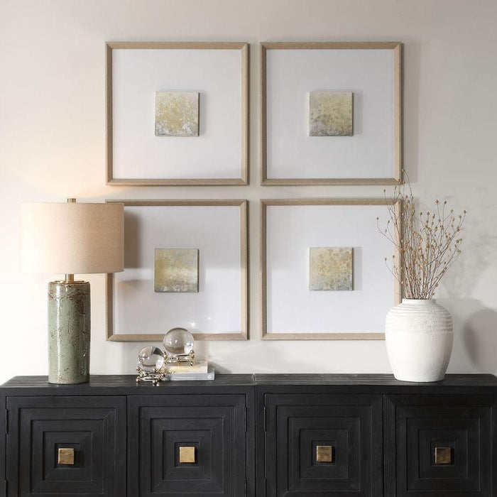 Uttermost Now & Then Hand Painted Canvases - Set of 4
