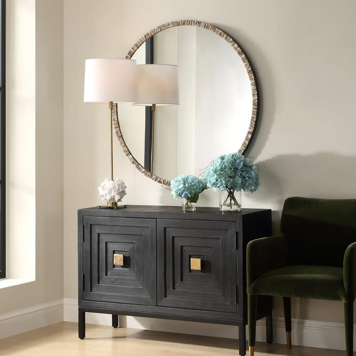 Uttermost Odeon Bronze Round Wall Mirror