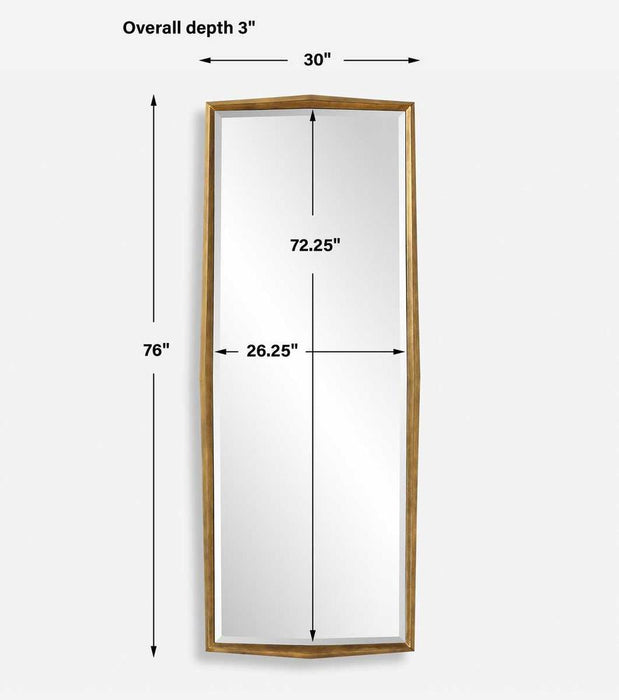 Uttermost On Point Dressing Mirror Antique Gold