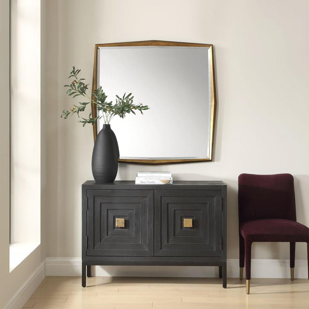 Uttermost On Point Gold Square Wall Mirror — SHINE MIRRORS AUSTRALIA