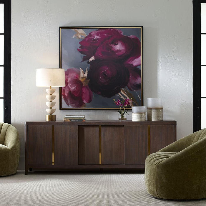 Uttermost Plum Ranculus Framed Canvas