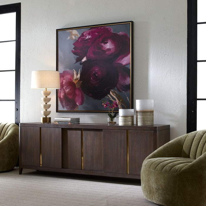 Uttermost Plum Ranculus Framed Canvas