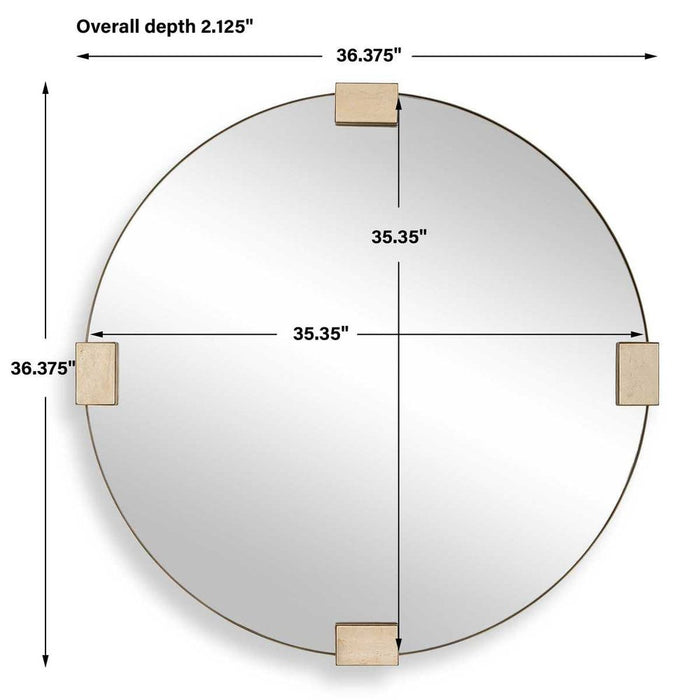Uttermost Russo Bronze Round Mirror