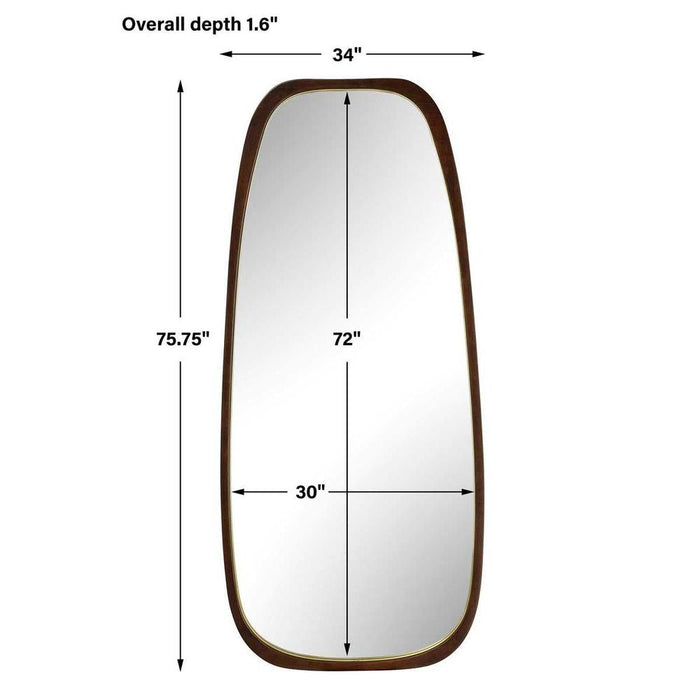 Uttermost Zachari Dark Walnut Wooden Frame Tall Mirror