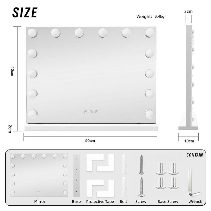 Feliz Hollywood LED Rectangle Vanity Mirror