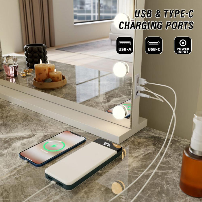 Feliz Hollywood LED Rectangle Vanity Mirror