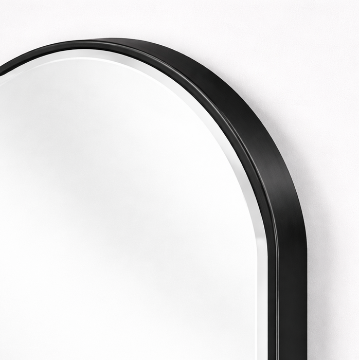 Holly Black Arched Full-Length Floor Mirror