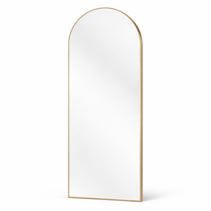 Elodia Gold Arched Full-Length Floor Mirror