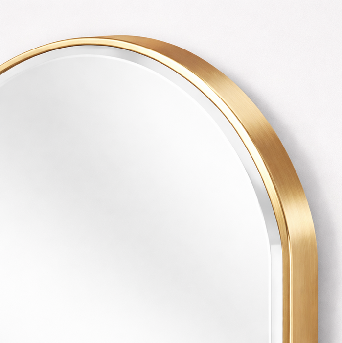 Elodia Gold Arched Full-Length Floor Mirror