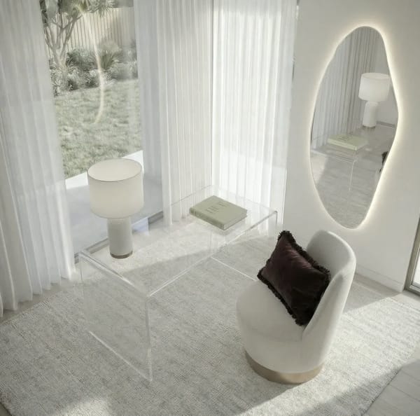 Amari Frameless Irregular LED Wall Mirror