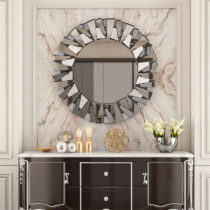 Silvera Decorative Frameless Round Wall Mirror