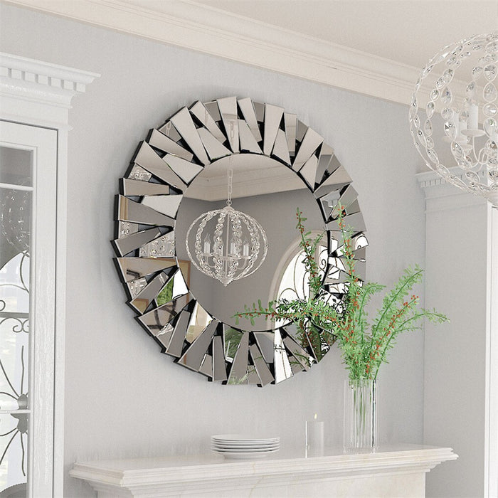 Silvera Decorative Frameless Round Wall Mirror