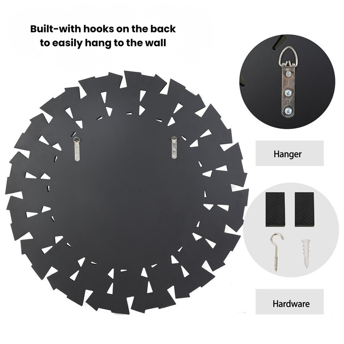 Silvera Decorative Frameless Round Wall Mirror