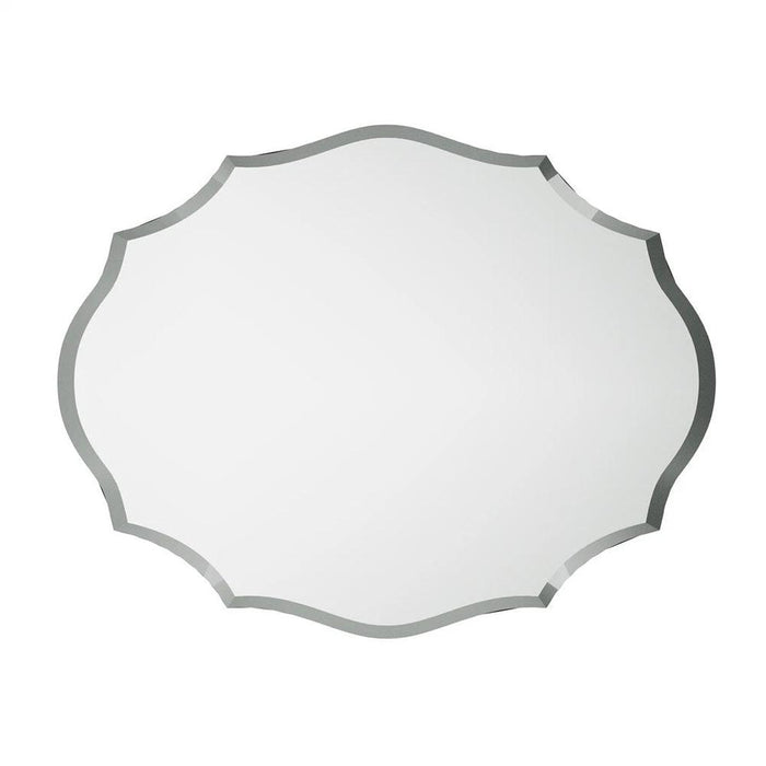 Emma Scalloped Frameless Beveled Wall Mirror