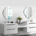 Emma Scalloped Frameless Beveled Wall Mirror
