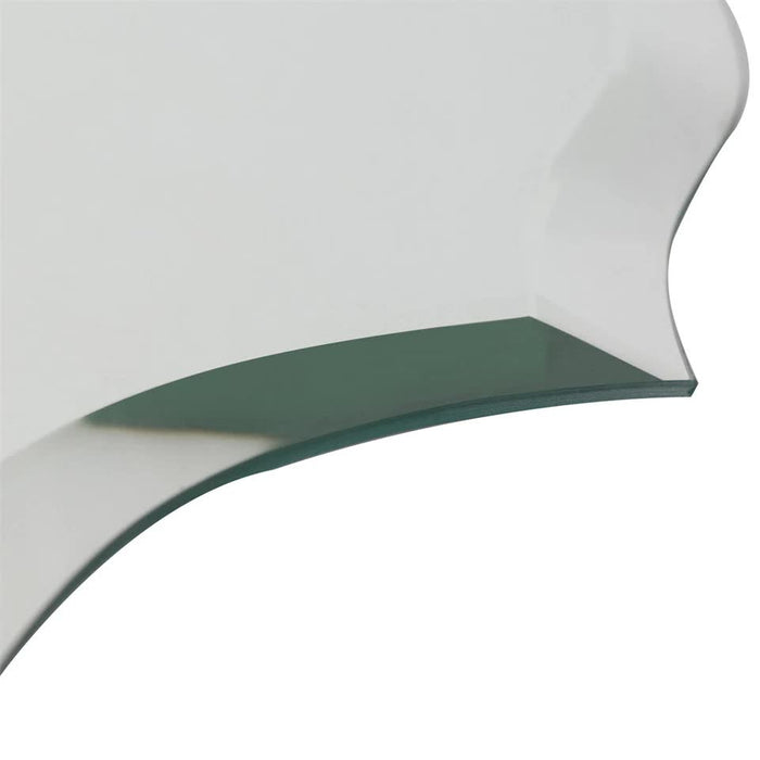 Emma Scalloped Frameless Beveled Wall Mirror