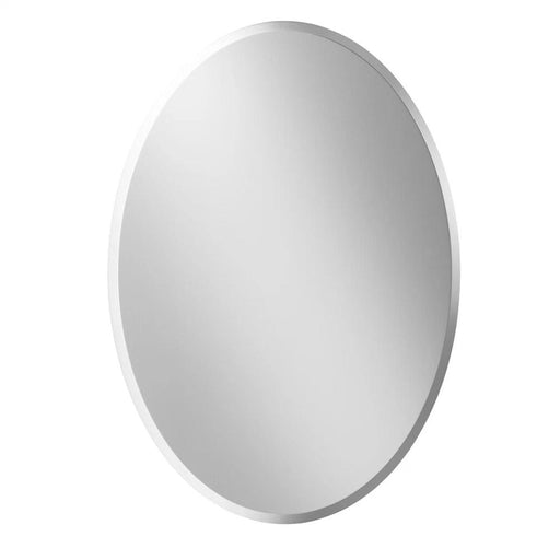Rhodora Oval Frameless Beveled Wall Mirror