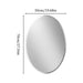 Rhodora Oval Frameless Beveled Wall Mirror