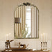 Roselle Antique Brass Arched Gold Wall Mirror