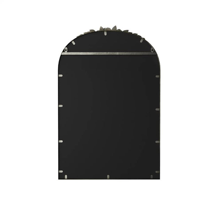 Roselle Antique Brass Arched Gold Wall Mirror