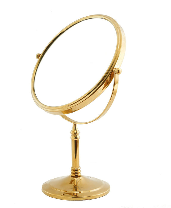Golda Royal Gold Tabletop Magnifying Mirror