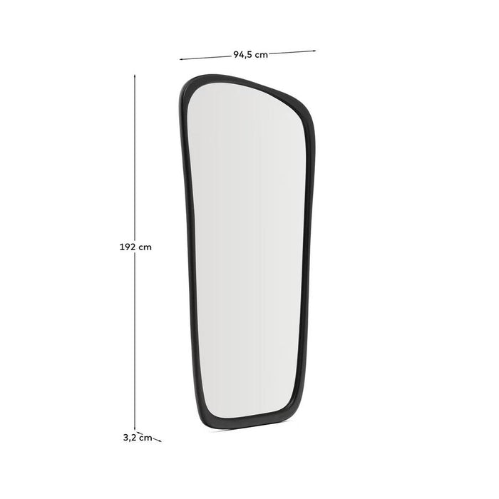 Valen Teak Black Full-Length Mirror